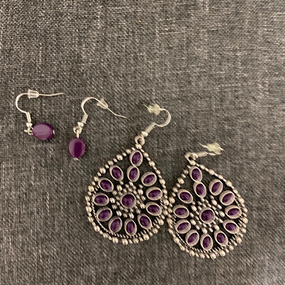 2 - Sets of Purple Earrings.